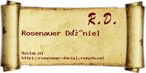 Rosenauer Dániel névjegykártya